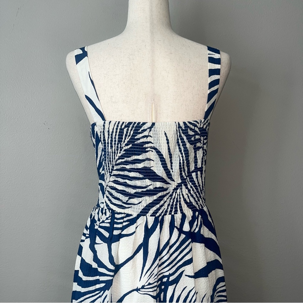 AYR Navy and White Palm-Print Maxi Dress - Picture 7 of 12